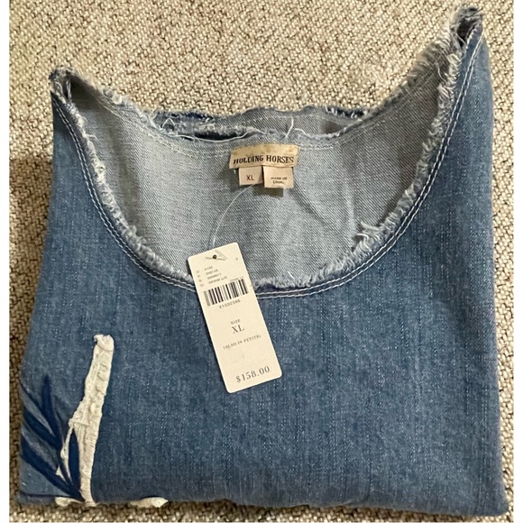 Anthropologie Holding Horses Jean Appliqué Shift Dress NWT Size XL - Picture 13 of 15